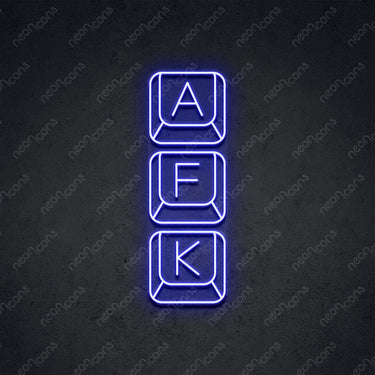 'Away From Keyboard' Neon Sign 45cm (1.5ft) / Blue / LED by Neon Icons